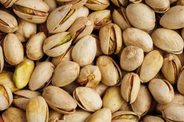 Aerial view of pistachios in a group clipart