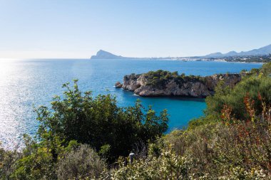İspanya 'nın Mascarat köyünden Altea Körfezi manzarası