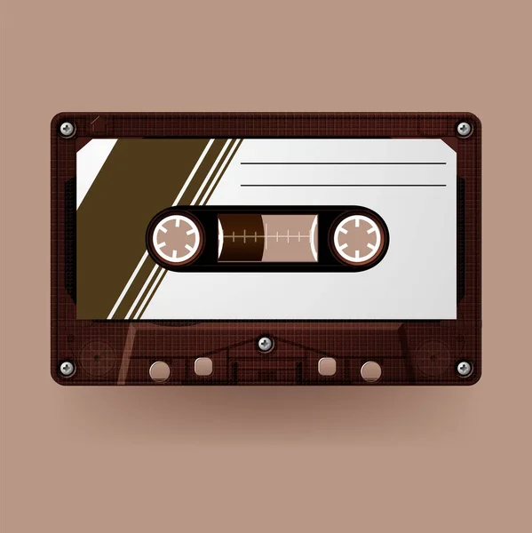 Cinta Cassette Estilo Vintage — Vector de stock