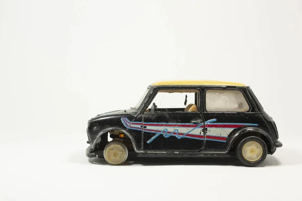 Wreck Car Toy White Background — Stock Photo, Image