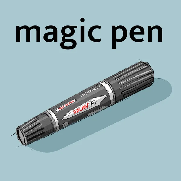 Μαγικό Σκίτσο Σχεδίου Στυλό — Φωτογραφία Αρχείου