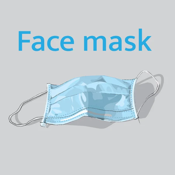 Face Mask Drawing Sketch Pencil Style — Stock Photo, Image