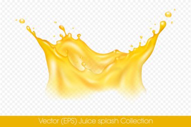 Şeffaf arka planda izole edilmiş portakal suyu damlacıkları, portakal suyu, içecek reklamları, ambalajlar veya yaz temalı projeler için mükemmel. 