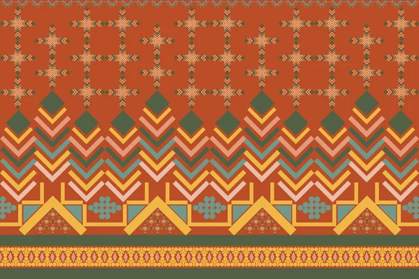Этническое Искусство Бесшовный Узор Племенной Народной Вышивке Мексиканском Стиле Ацтекское — стоковое фото