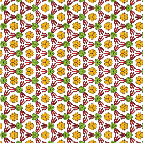 stock image seamless pattern orange leaf pattern green leaves tiled red stem white background for illustration fabric tile carpet wallpaper