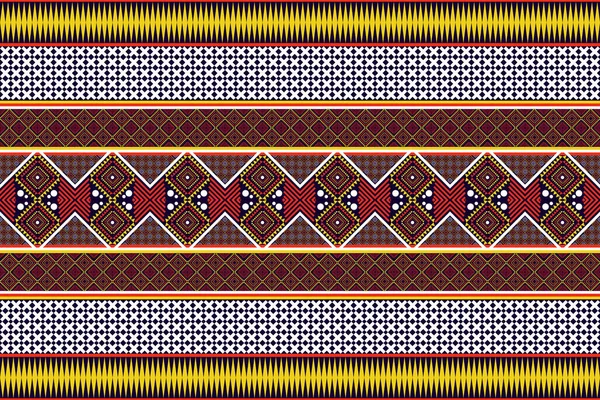 Motif Sans Couture Conception Géométrique Triangle Carré Cercle Tribal Tissu — Image vectorielle