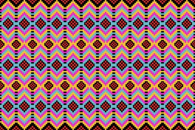 Piksel kumaş deseni soyut çiçek desenleri geometrik şekiller, kareler, mor arkaplan fayansları kumaş desenleri, yastıklar, perdeler, yatak örtüleri, masa örtüleri, halılar için kırmızı siyah mavi..