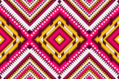 Aztek kabilesi geometrik vektör arkaplanı beyaz, sarı, kahverengi, dikişsiz şerit desenli. Geleneksel etnik tarz süsleme. Tekstil, kumaş, giysi, perde, halı, süs, ambalaj için tasarım.