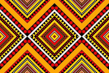 Kusursuz tasarım modeli, kabile geometrik Meksika deseni. Siyah sarı beyaz vektör illüstrasyon tasarımı soyut Meksika kumaş deseni, baskılar için kabile biçimi, tekstil, duvar kağıdı, halı