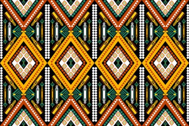 Yerli kabile dokusu desenleri geometrik şekiller üçgen fayanslar, Hint, Türk, Meksika kumaş desenleri, halı, tekstil, baskılar, battaniyeler, yastıklar.