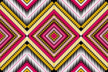 Tekstil desenli kumaş desenli etnik kabile desenli çiçek. Tekstil halı battaniye yastık muşambası arka planı için siyah beyaz geometri dairesi üçgen arka planı. Tekrarla.