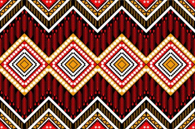 Amerikan desenli siyah geleneksel sarong desenli soyut geometrik üçgen kareler tekstil için sarı turuncu dizayn kumaş desenli halılar için dizilmiş.