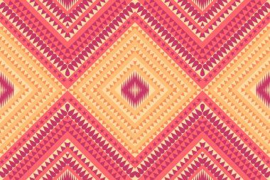 Desenli etnik tasarım geometrik şekiller üçgen renk damlası sarı örgü kahverengi kabile desenleri Tekstil baskı işi duvar kâğıdı halı kumaşı kumaşı için desen dizayn