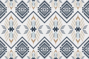 Şekilleri ile kusursuz desen Geometrik etnik oryantal ikat deseni geleneksel tasarım arkaplan, halı, duvar kağıdı, giysi, ambalaj, Batik, kumaş, Vektör illüstrasyonu. Nakış stili.