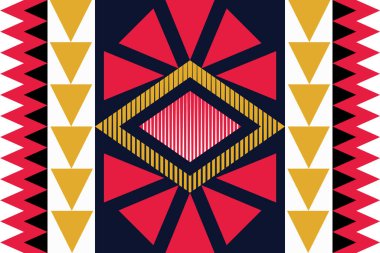 Motif etnik el yapımı güzel Ikat sanatı. Etnik soyut çiçekli pembe arka plan sanatı. Folk nakışı, Peru, Hindistan, Asya, Fas, Türkiye ve Özbek tarzı. Aztek geometrik sanat süsü baskısı.