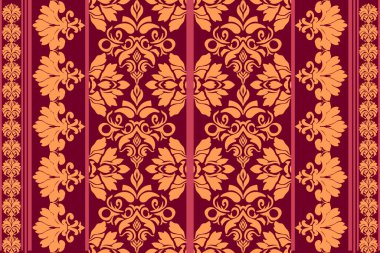 Afrika boho desenli desenli desenli Ikat desenli işlemeli motifler. Etnik faks çiçekli Hint deseni Ikat desenli Etnik desen. Sınır Hindistanı çiçekli Aztek nakış desenleri..