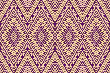 soyut arkaplan, kusursuz geometrik desen, arkaplan, halı, duvar kağıdı, giysi, ambalaj, kumaş, nakış vektör deseni için geleneksel kırmızı, sarı tasarım.