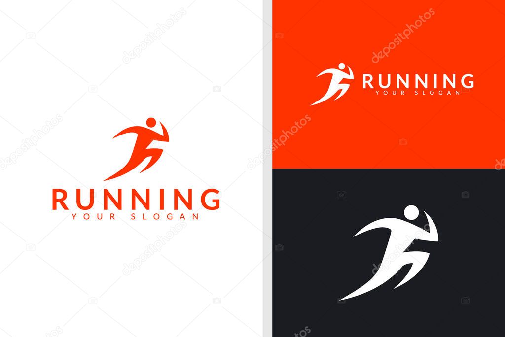 A Logo of a Running Person