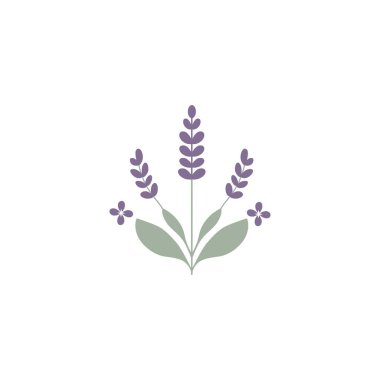Elegant Lavender Sprig Illustration Set Against a Pristine White Background for a Tranquil Visual Experience