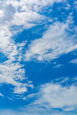 Parlak gökyüzü kabarık bulutlarla karşılaşır. Huzur ve sükunet uyandırmak için mükemmel, doğanın güzelliğinin sakin bir manzarası.