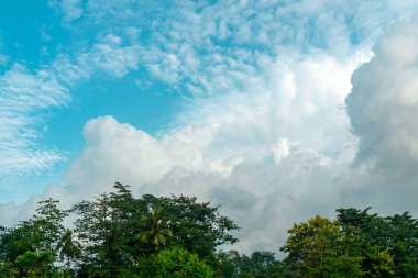 Yumuşak beyaz bulutlarla bezenmiş uçsuz bucaksız mavi gökyüzünün huzurlu görüntüsünü içine çek. Sakinleştirici sahne bir huzur ve merak hissi uyandırıyor.
