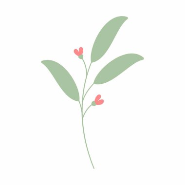 Yeşil yaprak vektör çizimi. Dekoratif çerçeve. Dekoratif yaprak ögesi.