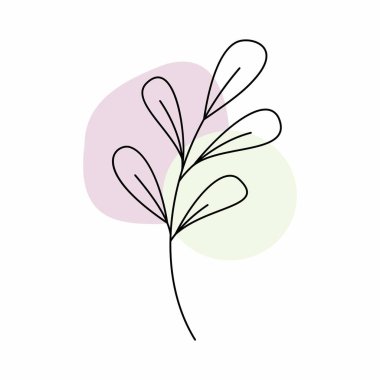 Pastel dekoratif yaprak duvar kağıdı. Asgari.