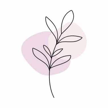 Pastel dekoratif yaprak duvar kağıdı. Asgari.