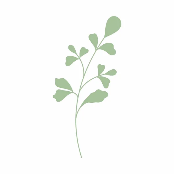 Gröna Blad Vektor Illustration Dekorativ Ram Dekorativa Bladelement — Stockfoto