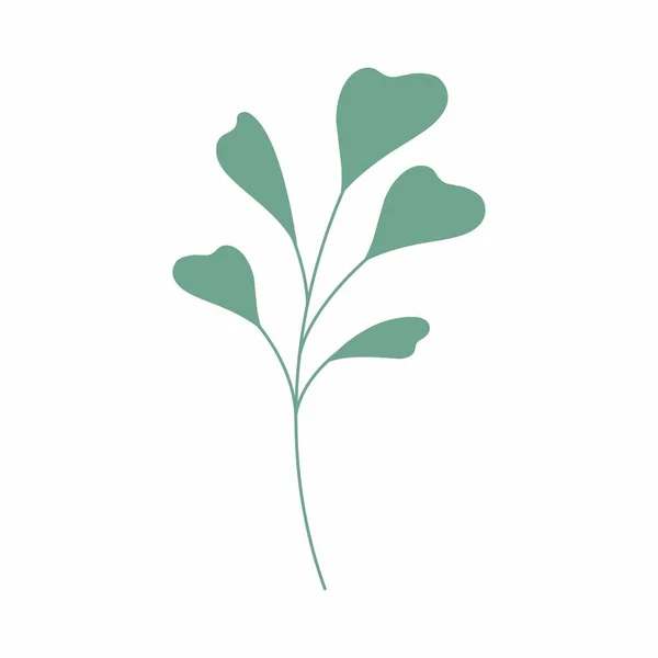 Illustrasjon Grønnbladvektor Dekorativ Ramme Dekorativt Bladelement – stockfoto
