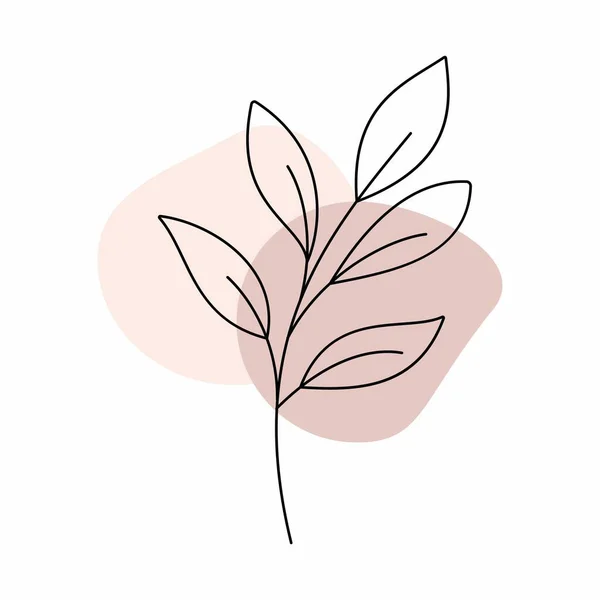 Pastell Dekorative Blätter Dekorative Blatttapete Minimal — Stockfoto