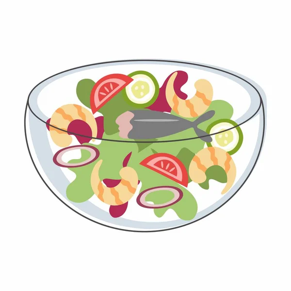 Salada Legumes Vetorial Orgânico Salada Legumes Prato Salada Legumes Tigela — Fotografia de Stock