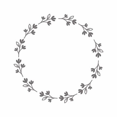 Yaprak çemberi çerçeve çerçevesi düğün kartı çerçeve Vektör dekoratif çerçeve.