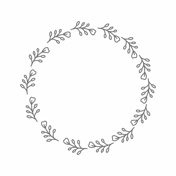 stock image leaf circle frame flower circle frame wedding card frame Vector decorative frame.