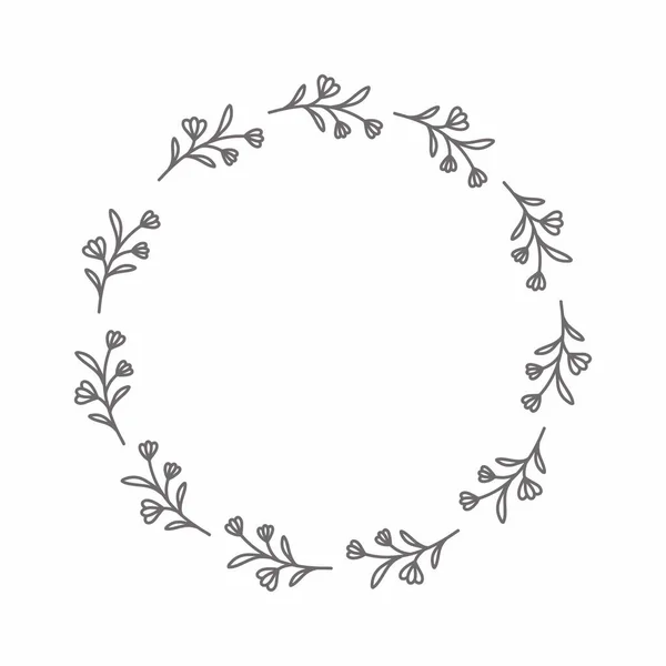 stock image leaf circle frame flower circle frame wedding card frame Vector decorative frame.