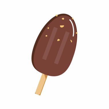 Vektör çizgi film çikolatası. Şirin. Dünya Çikolata Günü.