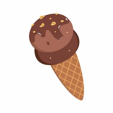 Vektör çizgi film çikolatası. Şirin. Dünya Çikolata Günü.