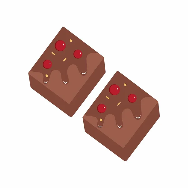 Vector Cartoon Chocolate Cute World Chocolate Day — Stock Photo, Image