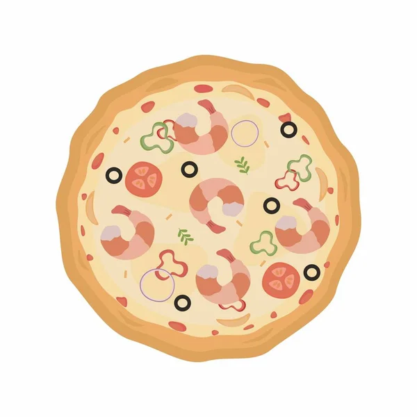 Illustration Pizza Vector Food Malbouffe — Photo