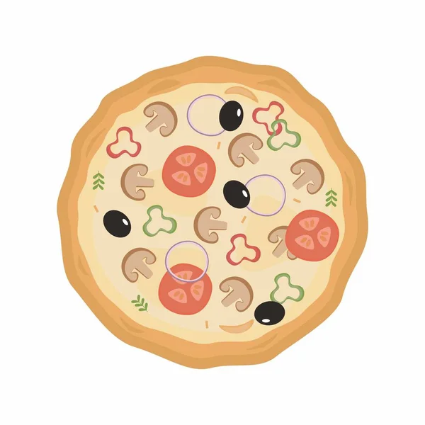 피자의 찌그러진 — 스톡 사진