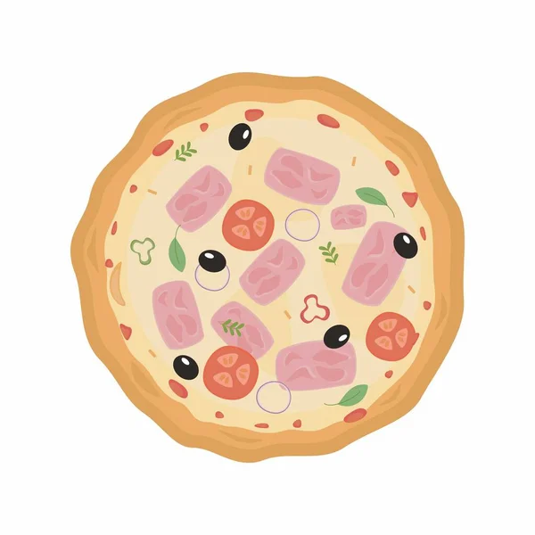 Pizza Vector Ilustración Alimentos Comida Chatarra — Foto de Stock