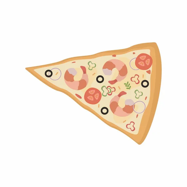 Ilustracja Pizza Vector Food Jedzenie Śmieciowe — Zdjęcie stockowe