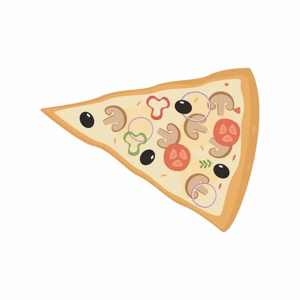 Pizza Vector Food Illustration Junk Food — Stockfoto