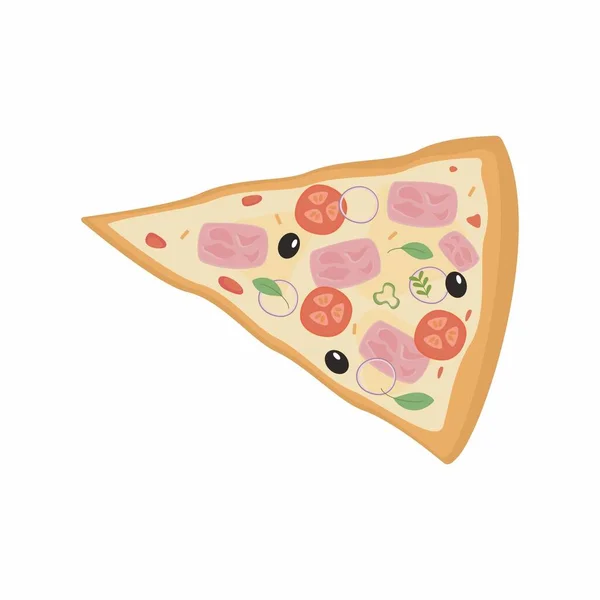 Ilustracja Pizza Vector Food Jedzenie Śmieciowe — Zdjęcie stockowe
