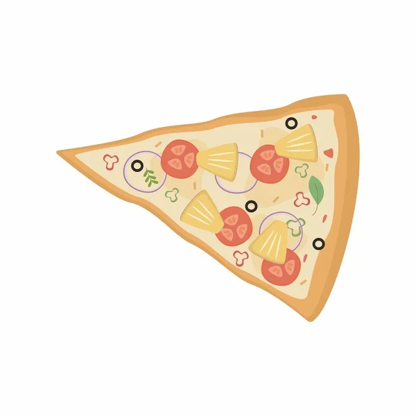 Ilustração Pizza Vector Food Comida Plástico — Fotografia de Stock