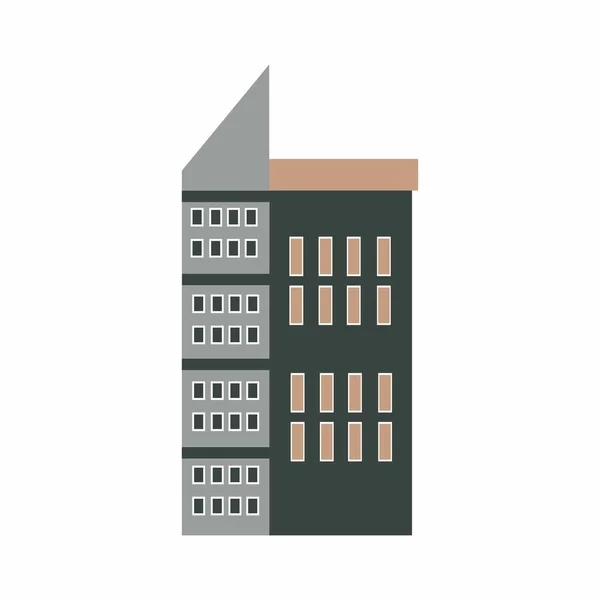 ベクトルビル商業ビル街かわいい漫画ベクトル不動産 — ストック写真