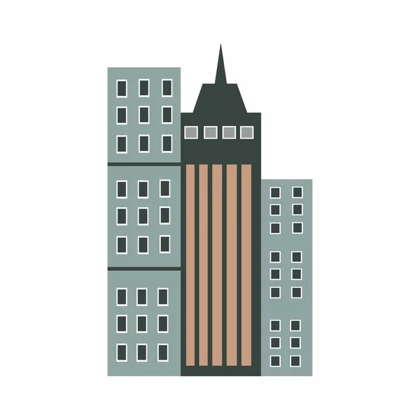 Векторна Будівля Комерційна Будівля Місто Милий Мультфільм Векторна Нерухомість — стокове фото