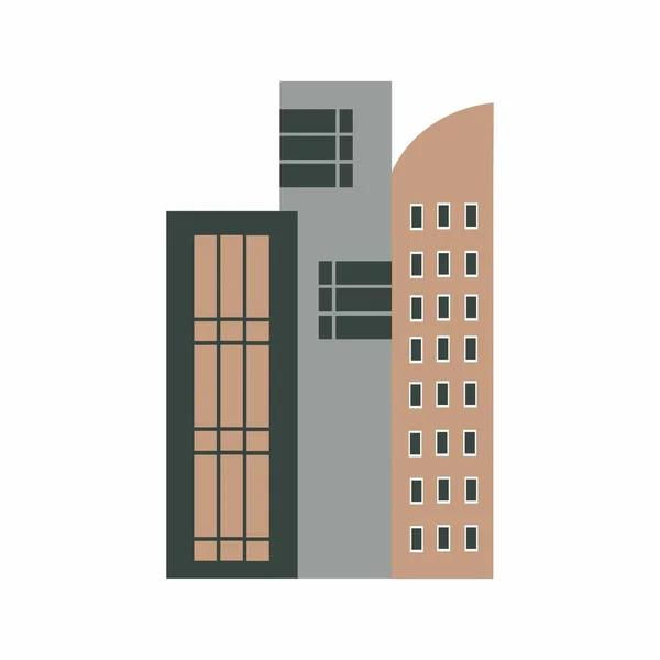 Vetor Edifício Comercial Cidade Bonito Desenho Animado Vector Imobiliário — Fotografia de Stock