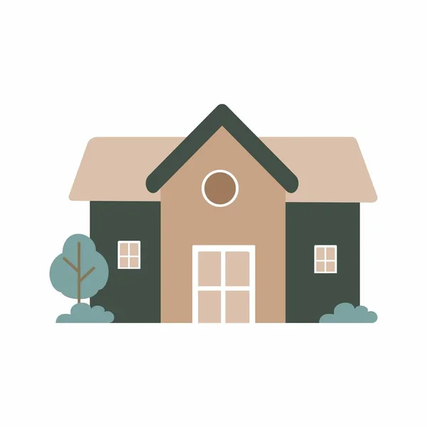 Vector House Cute Cartoon Vector Real Estate Home Loan — Stock Photo, Image