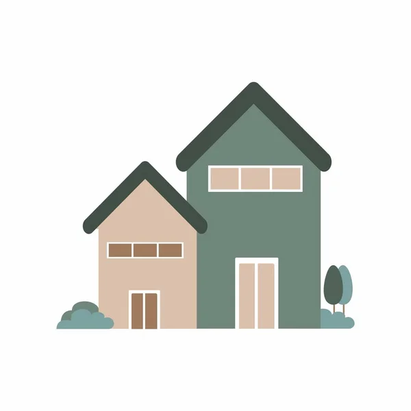 Vector Casa Bonito Desenho Animado Vector Imobiliário Empréstimo Casa — Fotografia de Stock